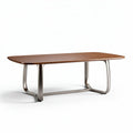 Tavolino da caffè rettangolare in legno e metallo 150 x 80 x 40cm