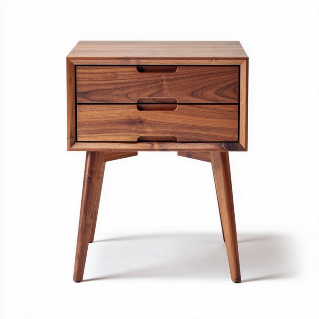 Comò in legno di noce con tre cassetti dimensioni 60 x 45 x 70cm