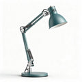 Lampada da tavolo regolabile in metallo verde con base stabile 30 x 20 x 45cm
